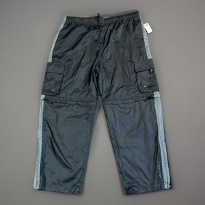 NWT Mens Vintage Old Navy Pants Windbreaker Baggy 2X Track Cargo Parachute Skate